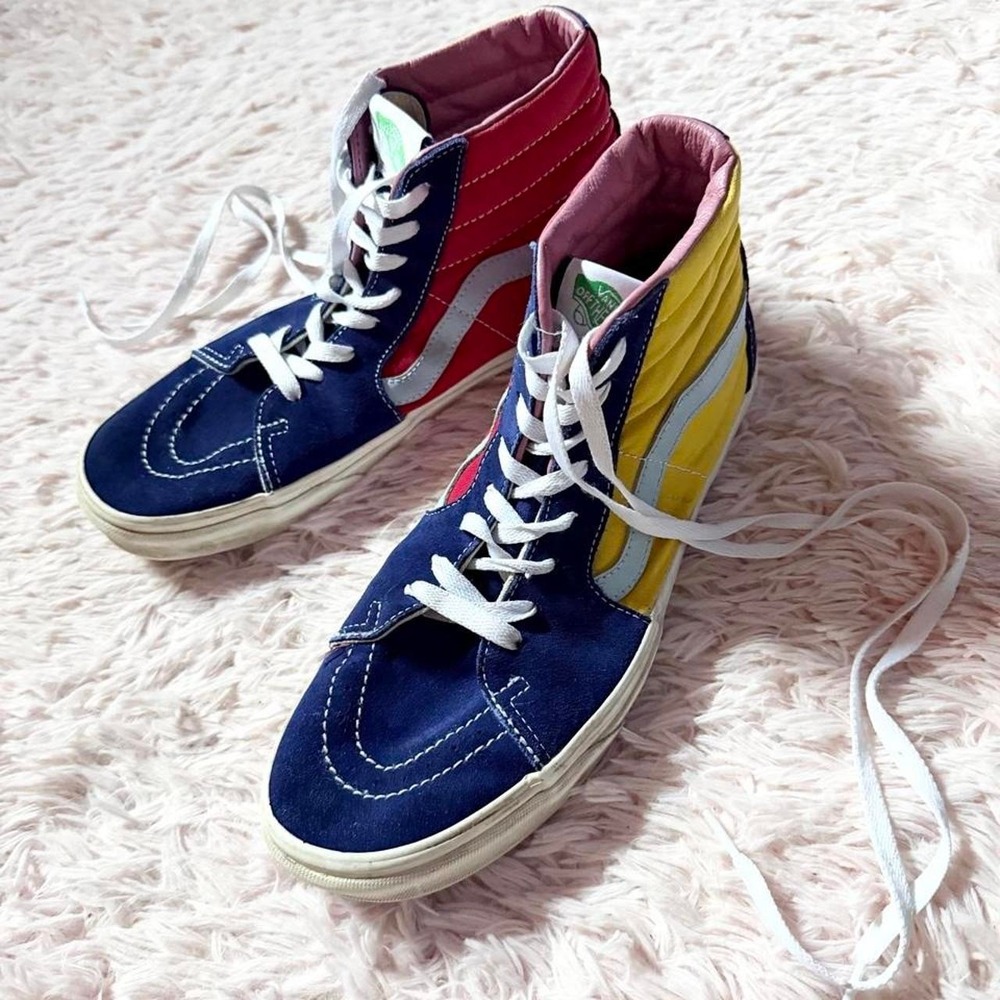 Vans Sk8-Hi Reissue Colorblock Retro High Top Skater Shoes Mens 8.5 Nostalgia